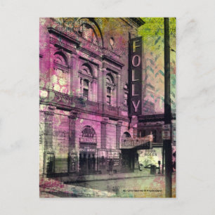 Carte Postale Grunge en théière burlesque