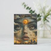 Carte Postale Grunge faciale Abstraite (Debout devant)