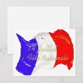 Carte postale Grunge French Flag (Devant / Derrière)