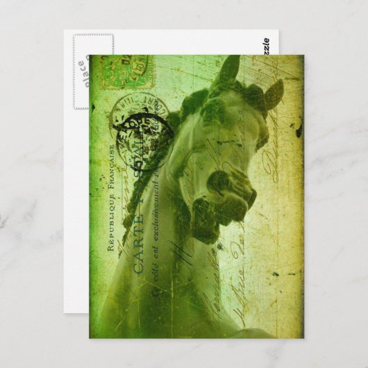 Carte Postale Grunge Horse (Devant / Derrière)