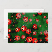 Carte Postale Grunge Ladybugs (Devant / Derrière)