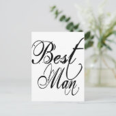 Carte Postale Grunge Naughy Script - Best Man Black (Debout devant)