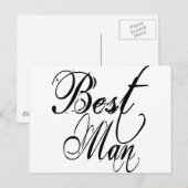 Carte Postale Grunge Naughy Script - Best Man Black (Devant / Derrière)