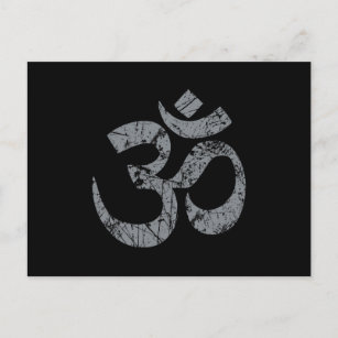 Carte Postale Grunge OM Symbole Spiritualité Yoga