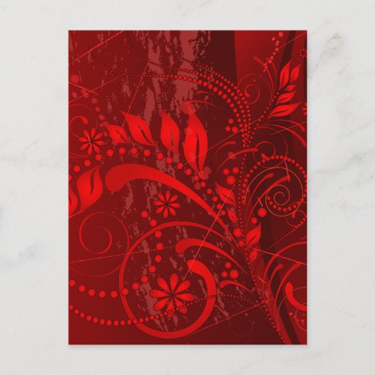 Carte Postale grunge rouge (Devant)