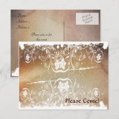 Carte Postale Grunge Shabby Invitation Chic (Devant / Derrière)
