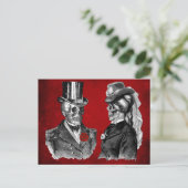 Carte Postale Grunge Skull Skeleton Couple (Debout devant)