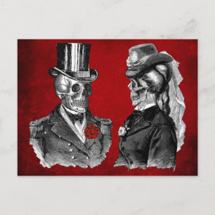 Carte Postale Grunge Skull Skeleton Couple