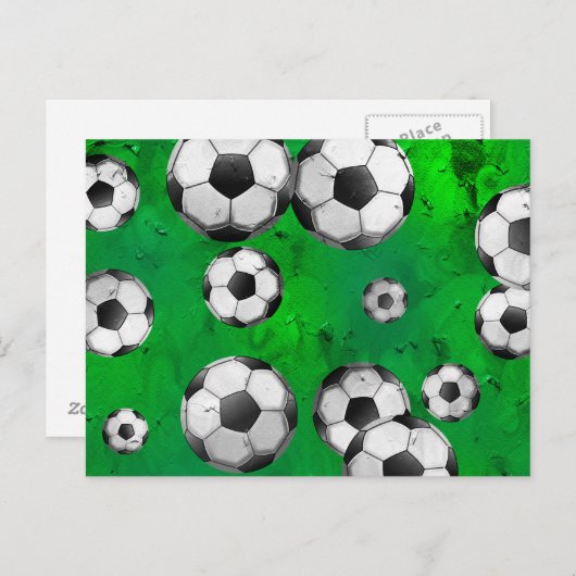 Carte Postale Grunge Soccer (Devant / Derrière)