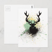 Carte Postale Grunge Stag (Devant / Derrière)