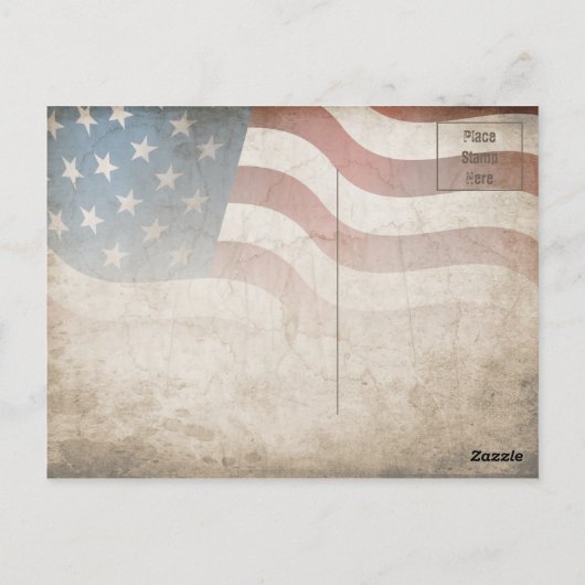 Carte Postale Grunge USA juillet 4 Juillet Indépendance Graphiqu (Dos)