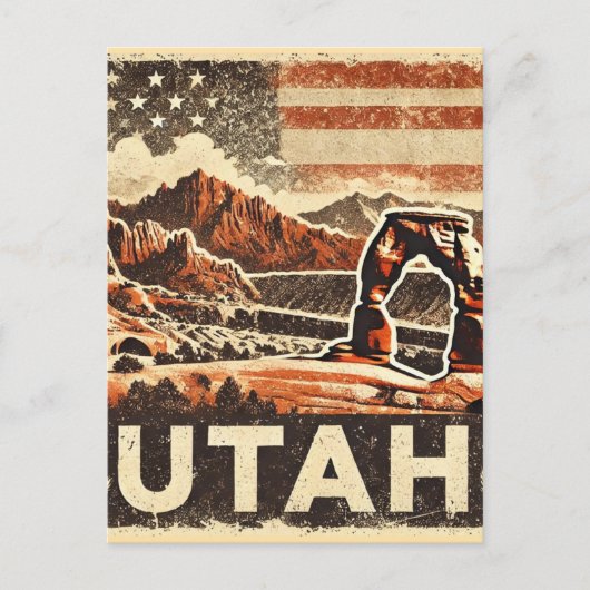 Carte Postale Grunge Utah (Devant)