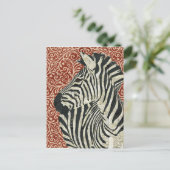 Carte postale Grunge Zebra Damask (Debout devant)