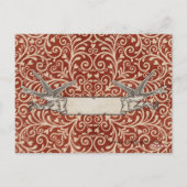 Carte postale Grunge Zebra Damask (Dos)