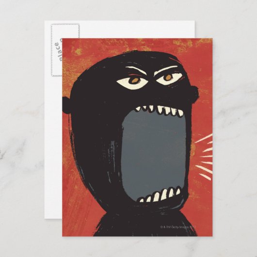 Carte Postale Grungy Angry Man (Devant / Derrière)