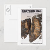 Carte Postale Gruppo del Sella - Nove et Dieci (Devant / Derrière)