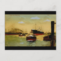 Gruss aus Hambourg, Hafen Vintage