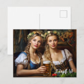 Carte Postale Grüße aus München! Bierzeltstimmung. Dirndl (Devant / Derrière)