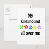 Carte Postale Gryhound Walks Design (Devant / Derrière)