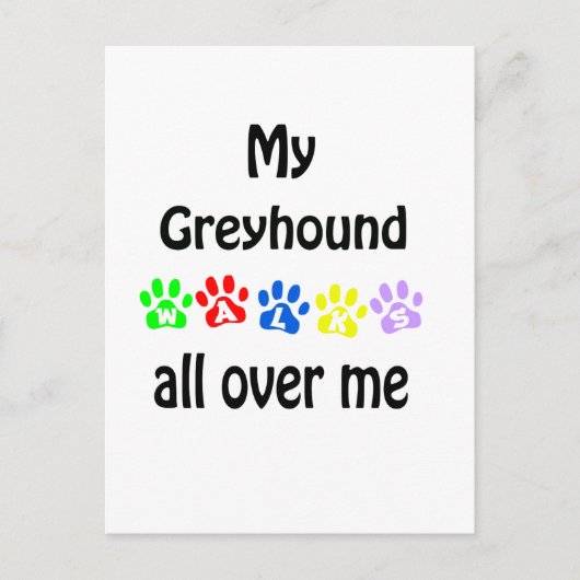 Carte Postale Gryhound Walks Design (Devant)