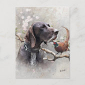 Carte Postale GSP Hunting Art – Precision, Passion, and Pheasant (Devant)