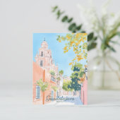 Carte Postale Guadalajara Mexique Gouache Illustration Voyage (Debout devant)