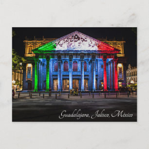 Carte Postale Guadalajara, Mexique Teatro Degollado