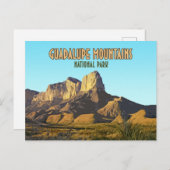 Carte Postale Guadalupe Mountain National Park Texas (Devant / Derrière)