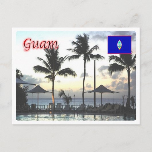Carte Postale Guam - Coucher de soleil - (Devant)
