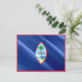 Carte Postale Guam - Drapeau d'agitation - (Debout devant)