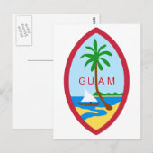 Carte Postale GUAM - emblème/drapeau/armoiries/symbole (Devant / Derrière)