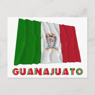 Carte Postale Guanajuato brandissant un drapeau officieux