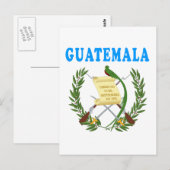 Carte Postale Guatemala Armoiries Designs (Devant / Derrière)