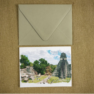 Carte Postale Guatemala Aztec Temple Voyage