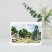 Carte Postale Guatemala Aztec Temple Voyage (Debout devant)