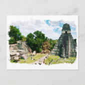 Carte Postale Guatemala Aztec Temple Voyage (Devant)