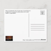 Carte Postale Guatemala City, Guatemala, C.A. la nuit. (Dos)