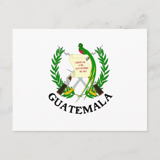 Carte Postale GUATEMALA - emblème/drapeau/armoiries/symbole (Devant)