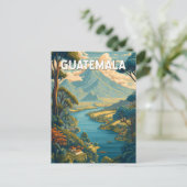 Carte Postale Guatemala Illustration Voyage Art Vintage (Debout devant)
