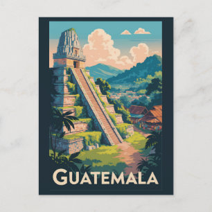 Carte Postale Guatemala Tikal National Park Illustration Voyage