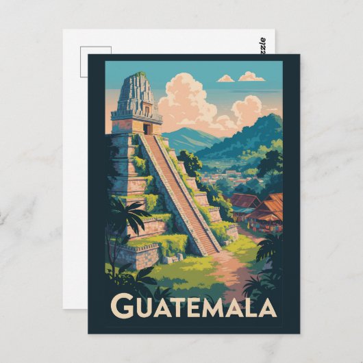 Carte Postale Guatemala Tikal National Park Illustration Voyage (Devant / Derrière)