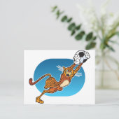 Carte Postale Guépard du football de bande dessinée (Debout devant)