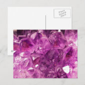 Carte Postale Guérir Améthyst Gemstone (Devant / Derrière)