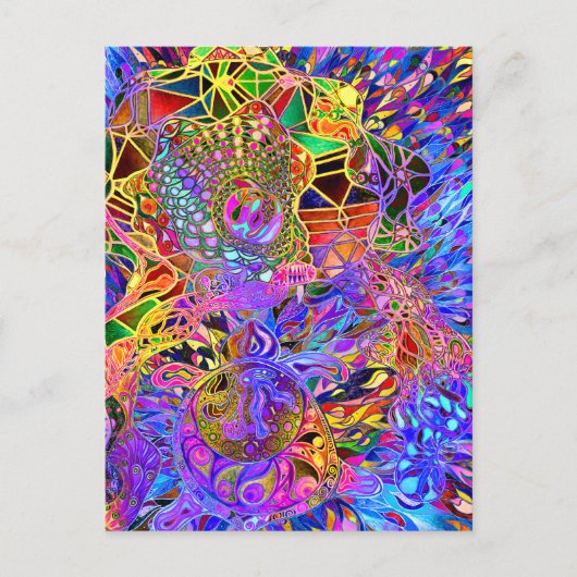 Carte Postale Guérir la tortue de rêve Art (Devant)