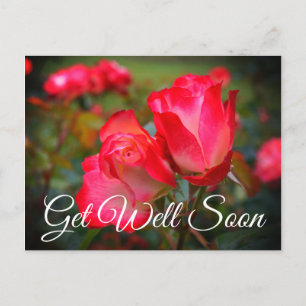 Carte postale Guérissez vite Cherry Parfait Rose #