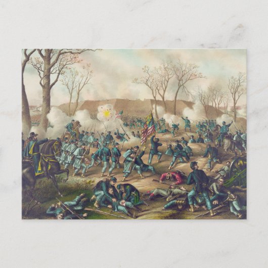 Carte Postale Guerre civile américaine Bataille de Fort Donelson (Devant)
