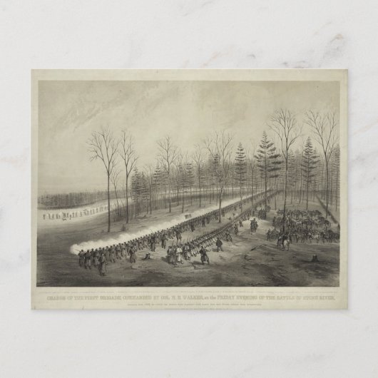 Carte Postale Guerre civile américaine : Bataille de Stone River (Devant)