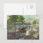 Carte Postale Guerre civile d'ABH 1862 (Devant / Derrière)