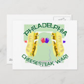 Carte Postale Guerre de Philly Cheesteak (Devant / Derrière)