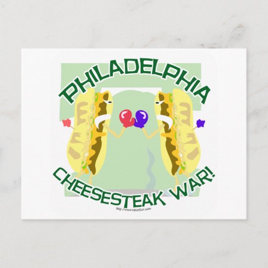 Carte Postale Guerre de Philly Cheesteak (Devant)